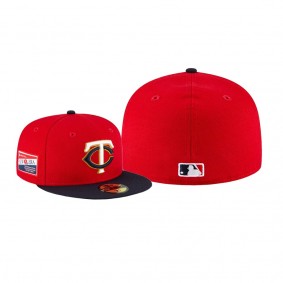 Men's Minnesota Twins Centennial Collection Red Navy 59FIFTY Fitted Hat