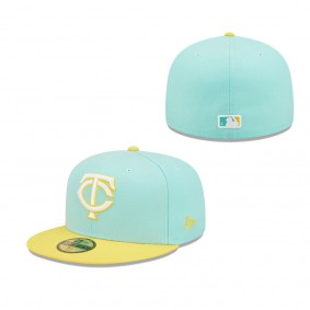 Men's Minnesota Twins New Era Turquoise Yellow Spring Color Pack Two-Tone 59FIFTY Fitted Hat