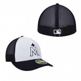 Men's Minnesota Twins White Navy 2023 On-Field Batting Practice Low Profile 59FIFTY Fitted Hat