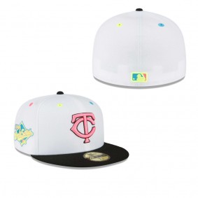 Men's Minnesota Twins White Neon Eye 59FIFTY Fitted Hat