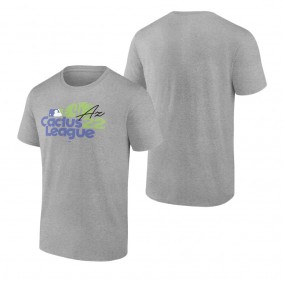 Men's MLB Fanatics Branded Heathered Gray 2022 MLB Spring Training Cactus League Logo T-Shirt