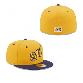 Men's Montgomery Biscuits Gold Authentic Collection Alternate Logo 59FIFTY Fitted Hat