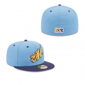 Men's Montgomery Biscuits Light Blue Authentic Collection Alternate Logo 59FIFTY Fitted Hat