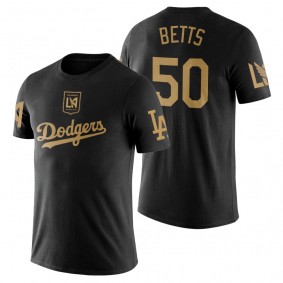 Mookie Betts Dodgers LAFC Night Black T-Shirt