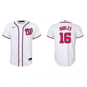 Youth Washington Nationals Victor Robles White Replica Home Jersey