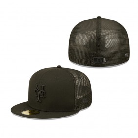 Men's New York Mets Blackout Trucker 59FIFTY Fitted Hat