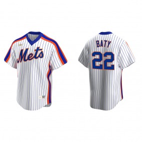 Men's New York Mets Brett Baty White Cooperstown Collection Home Jersey