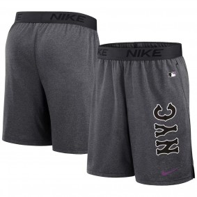 Men's New York Mets Charcoal 2024 City Connect Performance Practice Shorts