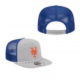 Men's New York Mets Gray Golfer Green Undervisor 9FIFTY Snapback Hat