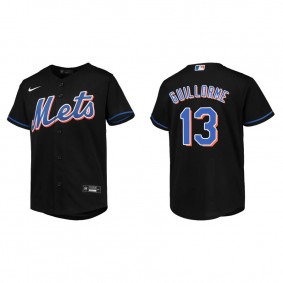 Youth New York Mets Luis Guillorme Black Alternate Jersey