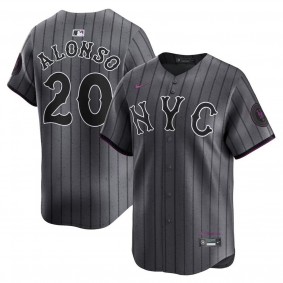 Men's New York Mets Pete Alonso Graphite 2024 City Connect Limited Player Jersey