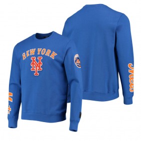 Men's New York Mets Pro Standard Royal Stacked Logo Pullover Sweatshirt