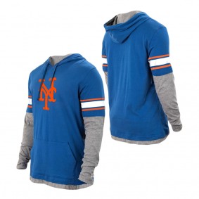 Men's New York Mets Royal Twofer Pullover Hoodie
