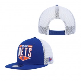 Men's New York Mets Royal White Base Trucker 9FIFTY Snapback Hat