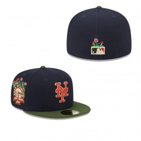 New York Mets Sprouted 59FIFTY Fitted Hat Navy