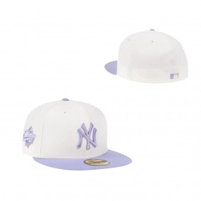 New York Yankees 1999 World Series Chrome Lavender Two Tone 59FIFTY Fitted Hat