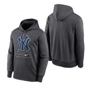 New York Yankees Anthracite Season Pattern Performance Pullover Hoodie