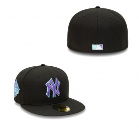 Men's New York Yankees Black 1999 World Series Black Light 59FIFTY Fitted Hat