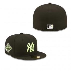 Men's New York Yankees Black Summer Pop 1996 World Series 59FIFTY Snake Undervisor Fitted Hat