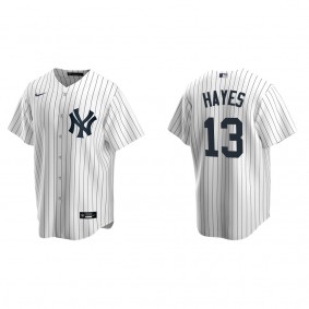 Men's New York Yankees Charlie Hayes White Replica Home Jersey