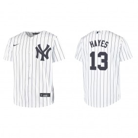 Youth New York Yankees Charlie Hayes White Replica Home Jersey