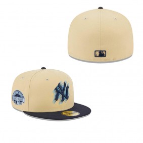 Men's New York Yankees Cream Navy MLB NWE Illusion 59FIFTY Fitted Hat