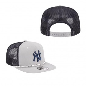 Men's New York Yankees Gray Golfer Green Undervisor 9FIFTY Snapback Hat