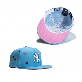 New York Yankees Light Blue Super Bloom 59FIFTY Hat