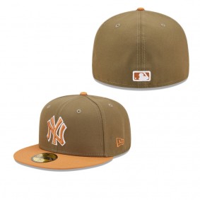 Men's New York Yankees Olive Brown Two-Tone Color Pack 59FIFTY Fitted Hat