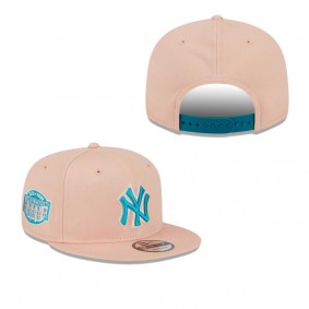 Men's New York Yankees Pink Sky Aqua Undervisor 9FIFTY Snapback Hat
