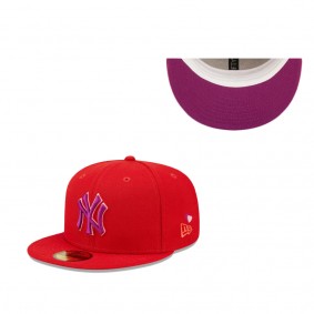 New York Yankees Purple Undervisor Fitted Hat