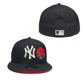 New York Yankees Red Rose 27 Champions Glow In The Dark 59FIFTY Fitted Hat