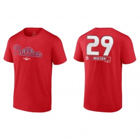 Nick Maton Philadelphia Phillies Red 2022 World Series T-Shirt