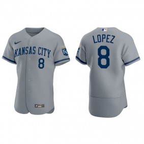 Nicky Lopez Men's Kansas City Royals Nike Gray 2022 Authentic Jersey