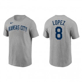 Nicky Lopez Men's Kansas City Royals Nike Gray Team Wordmark T-Shirt