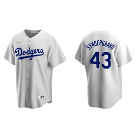Noah Syndergaard Men's Brooklyn Dodgers Nike White Home Cooperstown Collection Jersey