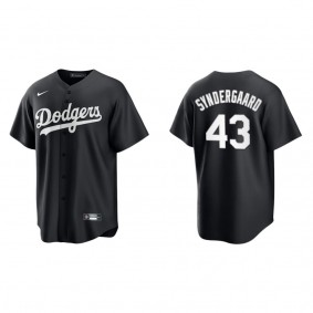 Noah Syndergaard Los Angeles Dodgers Nike Black White Replica Jersey