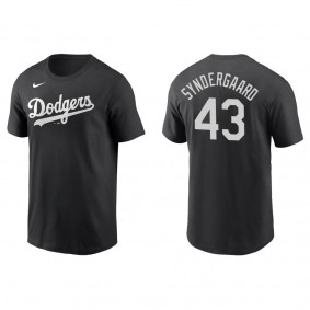 Noah Syndergaard Men's Los Angeles Dodgers Cody Bellinger Nike Black Name & Number T-Shirt