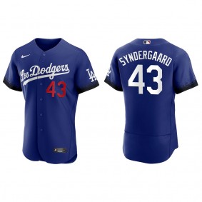 Noah Syndergaard Men's Los Angeles Dodgers Nike Royal City Connect Authentic Jersey
