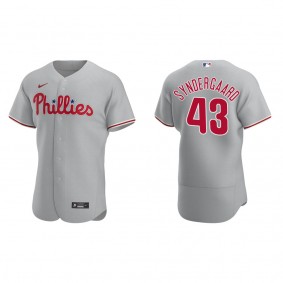 Phillies Noah Syndergaard Gray Authentic Road Jersey
