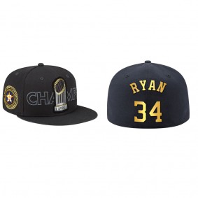Nolan Ryan Houston Astros Black 2022 World Series Champions Hat