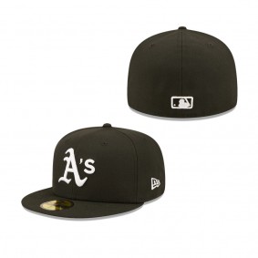 Men's Oakland Athletics Black Team Logo 59FIFTY Fitted Hat