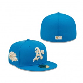 Men's Oakland Athletics Blue Stone 1989 World Series Battle of the Bay Undervisor 59FIFTY Fitted Hat