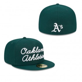Oakland Athletics Fairway Script 59FIFTY Fitted Hat