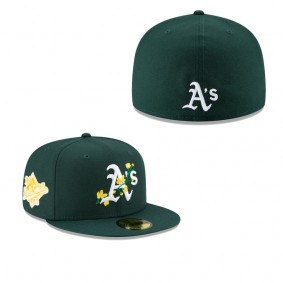 Men's Oakland Athletics Green 1989 World Series Bloom Side Patch 59FIFTY Fitted Hat