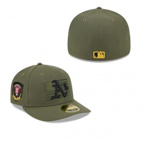 Men's Oakland Athletics Green 2023 Armed Forces Day Low Profile 59FIFTY Fitted Hat