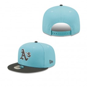 Men's Oakland Athletics Light Blue Charcoal Color Pack Two-Tone 9FIFTY Snapback Hat
