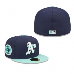Men's Oakland Athletics Navy 1973 MLB World Series Cooperstown Collection Team UV 59FIFTY Fitted Hat