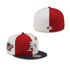 Oakland Athletics Pinwheel Americana Red 59FIFTY Fitted Hat