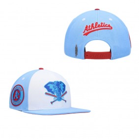 Oakland Athletics Pro Standard Blue Raspberry Ice Cream Drip Snapback Hat White Light Blue